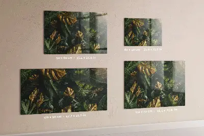 Jungle Leaves Magnetic Glass Dry Erase Board