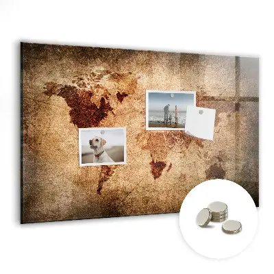 Magnetic wall board Old world map