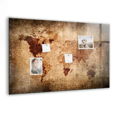 Magnetic wall board Old world map