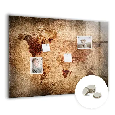 Magnetic wall board Old world map