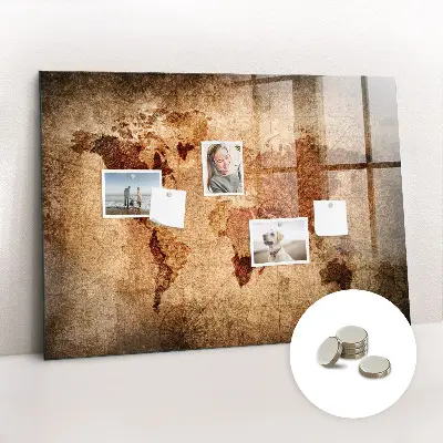 Magnetic wall board Old world map