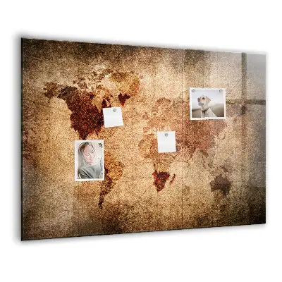 Magnetic wall board Old world map
