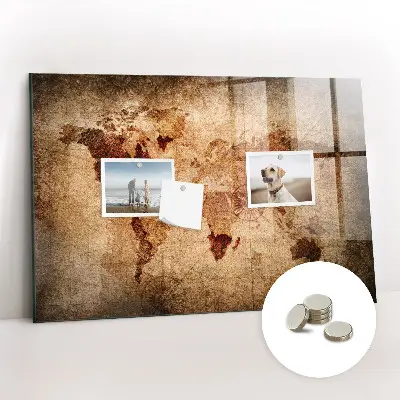 Magnetic wall board Old world map