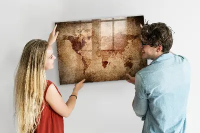 Magnetic wall board Old world map