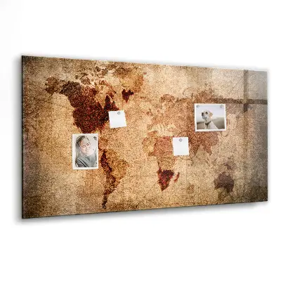 Magnetic wall board Old world map