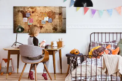 Magnetic wall board Old world map