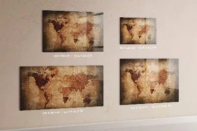 Magnetic wall board Old world map