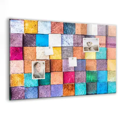 Magnetic glass dry erase board Wooden cubes