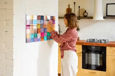 Magnetic glass dry erase board Wooden cubes
