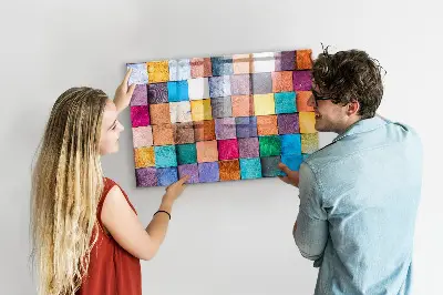 Magnetic glass dry erase board Wooden cubes