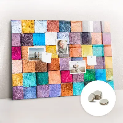 Magnetic glass dry erase board Wooden cubes