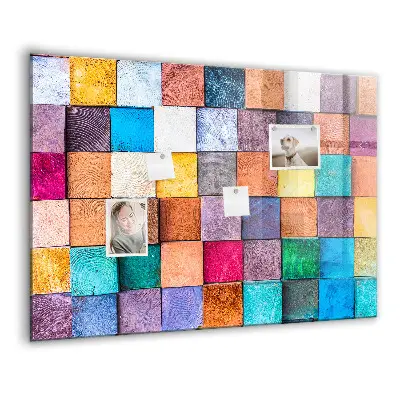 Magnetic glass dry erase board Wooden cubes