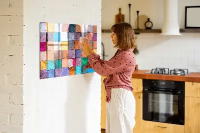 Magnetic glass dry erase board Wooden cubes