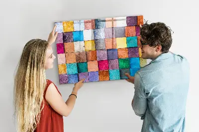 Magnetic glass dry erase board Wooden cubes