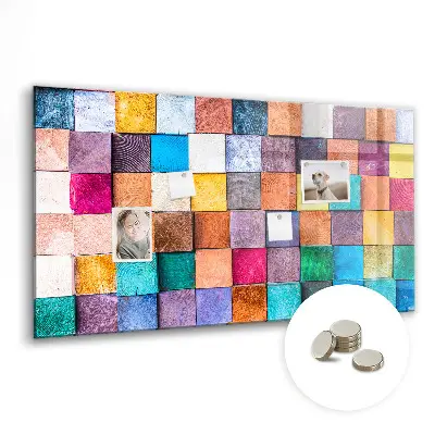 Magnetic glass dry erase board Wooden cubes