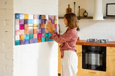 Magnetic glass dry erase board Wooden cubes