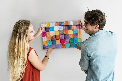 Magnetic glass dry erase board Wooden cubes