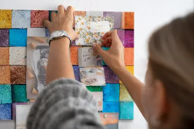 Magnetic glass dry erase board Wooden cubes