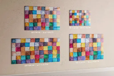 Magnetic glass dry erase board Wooden cubes