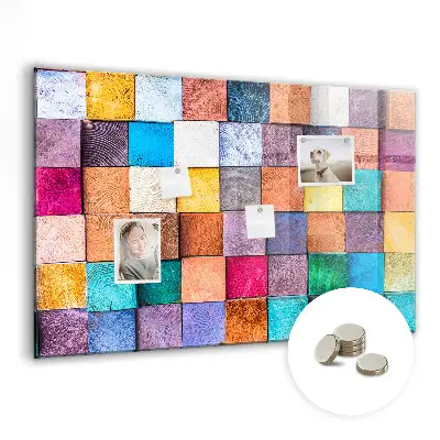Magnetic glass dry erase board Wooden cubes
