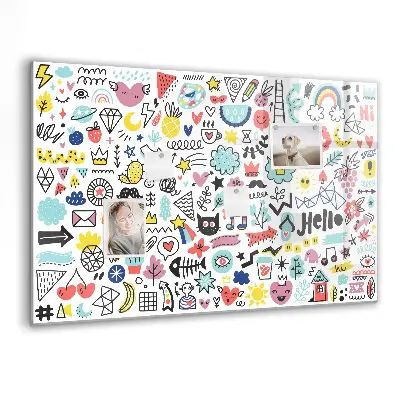 Magnetic glass dry erase board Pictures sketches
