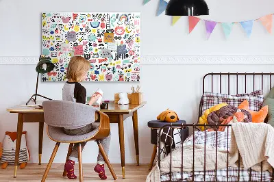 Magnetic glass dry erase board for pictures and sketches