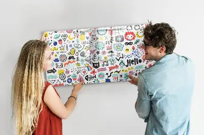 Magnetic glass dry erase board for pictures and sketches