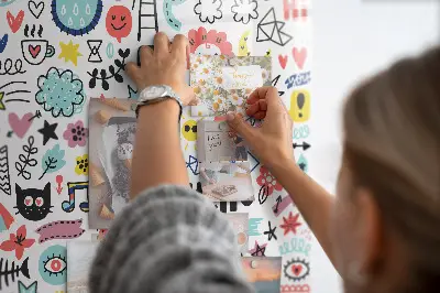 Magnetic glass dry erase board for pictures and sketches