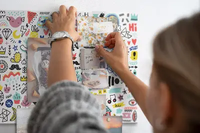 Magnetic glass dry erase board for pictures and sketches