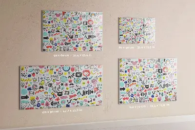Magnetic glass dry erase board for pictures and sketches