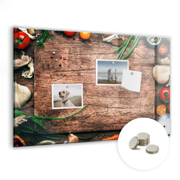 Magnetic wall board for cooking