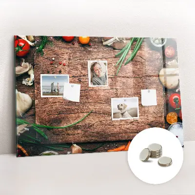 Magnetic wall board for cooking