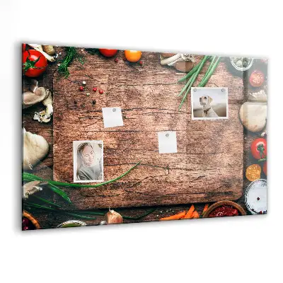 Magnetic wall board for cooking