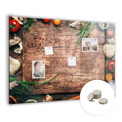 Magnetic wall board for cooking
