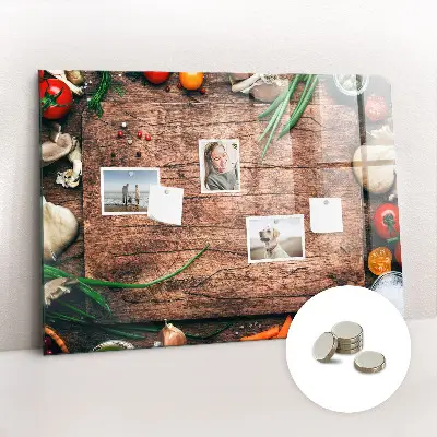 Magnetic wall board for cooking