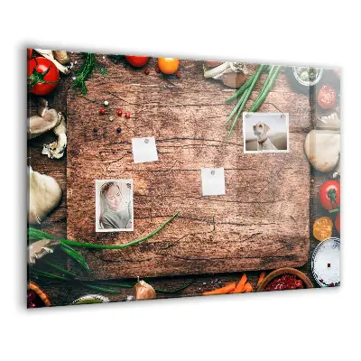 Magnetic wall board for cooking