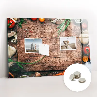 Magnetic wall board for cooking