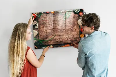 Magnetic wall board for cooking