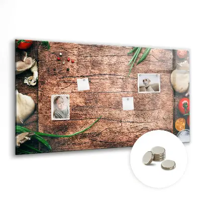 Magnetic wall board for cooking
