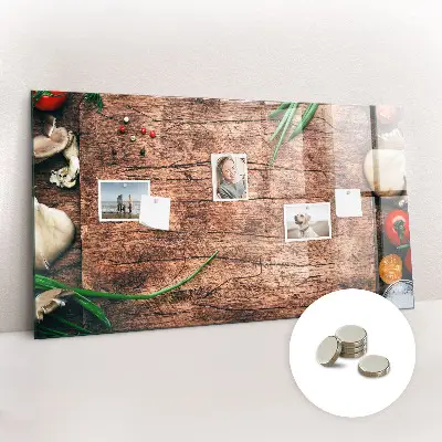 Magnetic wall board for cooking