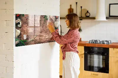 Magnetic wall board for cooking