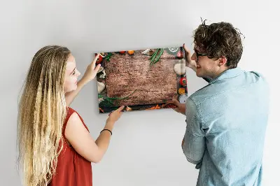 Magnetic wall board for cooking