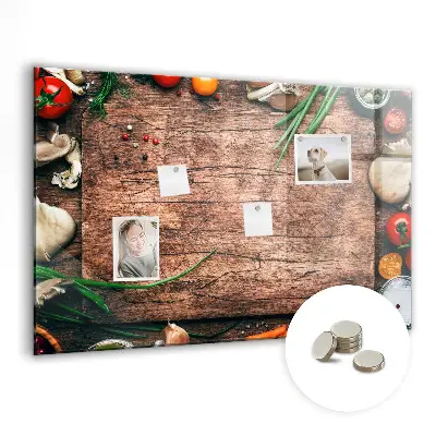 Magnetic wall board for cooking