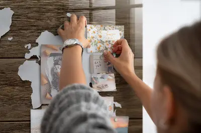 Magnetic Glass World Map Dry Erase Board