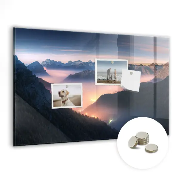 Mountain Peaks Landscape Magnetic Board
