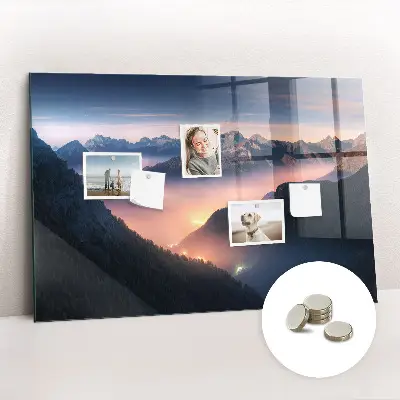 Mountain Peaks Landscape Magnetic Board