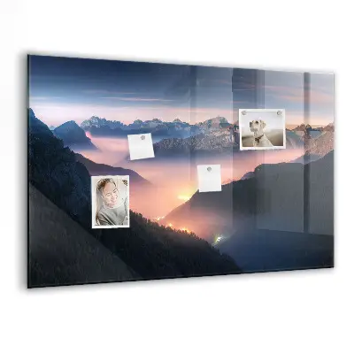 Mountain Peaks Landscape Magnetic Board