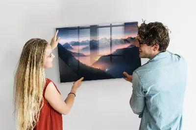 Mountain Peaks Landscape Magnetic Board