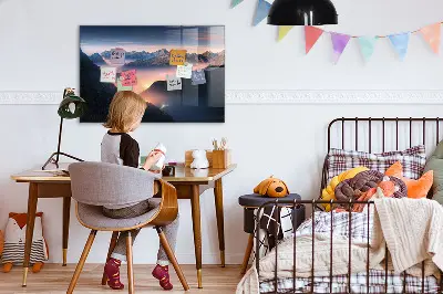 Mountain Peaks Landscape Magnetic Board