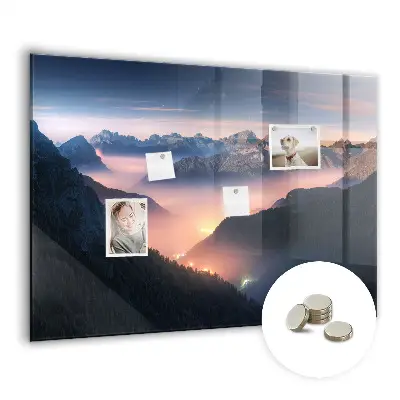 Mountain Peaks Landscape Magnetic Board